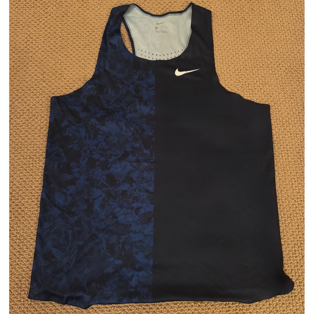 Nike Digital Race Day Elite Singlet 835880 Mens L NWT Blue Rare SAMPLE NEW